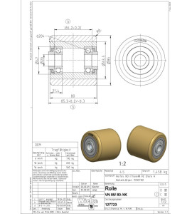 Wicke Load Roller VN 85/ 80  /4K 6204 EL:85 127723 