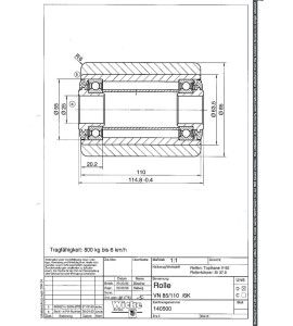 Wicke 140500 VN 85/110 /6K Load Roller