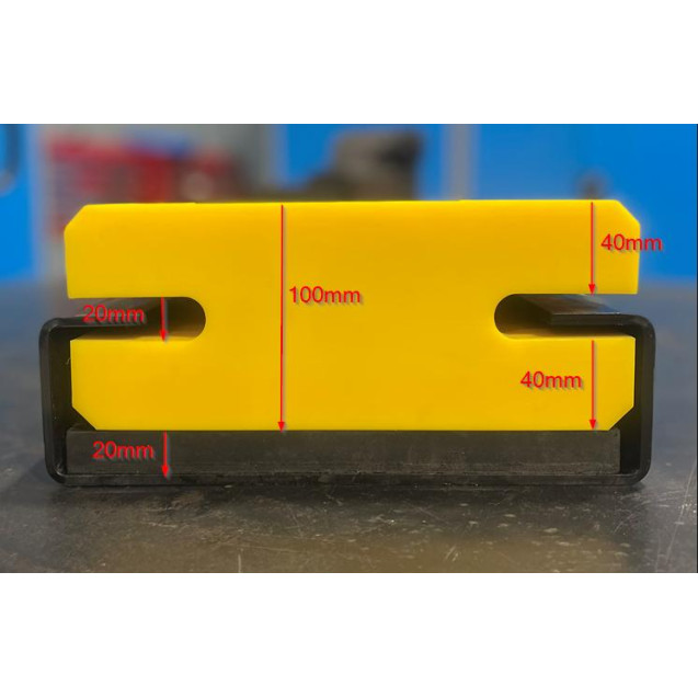 450L x 250 x 125 UHMWPE Reversable Sliding Dock Bumper buffer with steel holder 