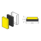 450L x 250 x 125 UHMWPE Reversable Sliding Dock Bumper buffer with steel holder 