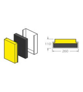 450L x 250 x 125 UHMWPE Reversable Sliding Dock Bumper buffer with steel holder 