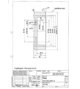 167169 Drive Wheel SVG 250/ 82-204/FL-S  WRS-PROFIL AS:5/112/80 D:18,5