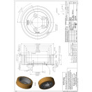 230499 SHOP Drive Wheel PG 250/ 75-200/FL-S  Unpainted AS:5/112/80H10 D:16    