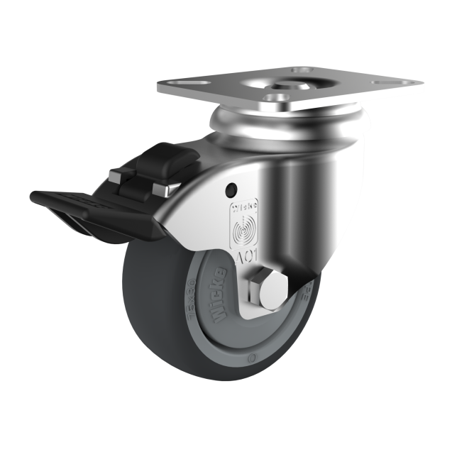 Swivel Castor With Plate and Brake EP LAR 01/ 75/30K-FSTF-FA